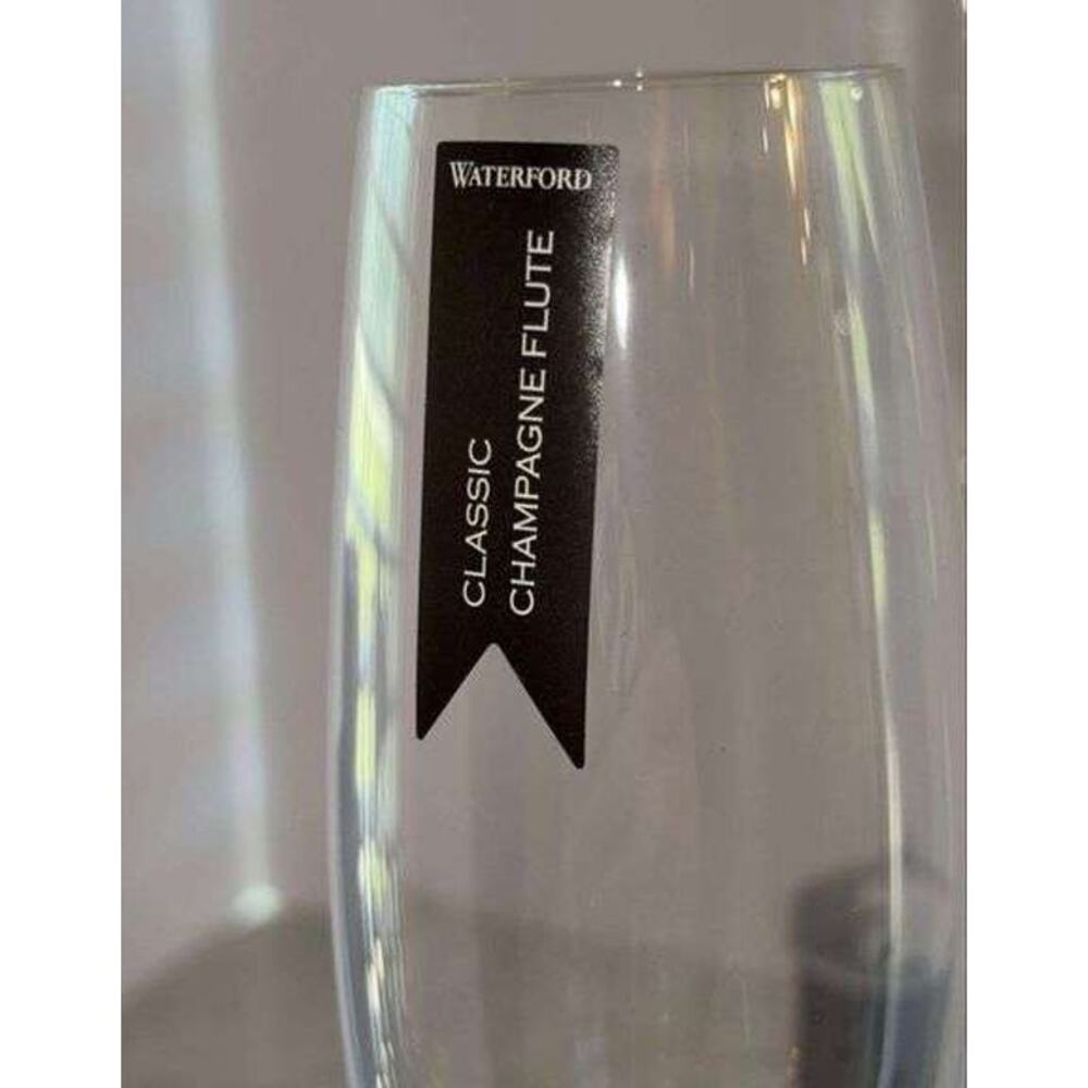 Pair of Waterford Crystal Classic Champagne Flutes Size 11" Tall - New With Box - Picture 5 of 8